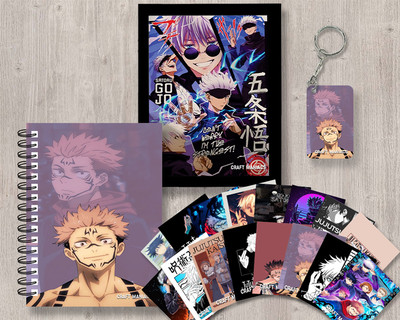 craft maniacs JUJUTSU KAISEN GIFTING SET A5 Notebook RULED 120 Pages(White)