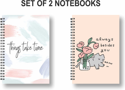 ROT RIX Notebook A5 Diary Ruled 144 Pages(Multicolor, Pack of 2)