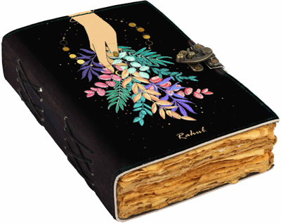 DI-KRAFT Printed New Leather Journal Diary|Notebook With Lock Clasp (5*7 Inch, 200 Pages) A5 Diary Unruled 200 Pages(Multicolor-1)