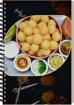 ESCAPER Pani Puri Spiral Binding Notebook, Diary For Girls & Boys, Notepad A5 Diary Ruled 160 Pages(Pani Puri)