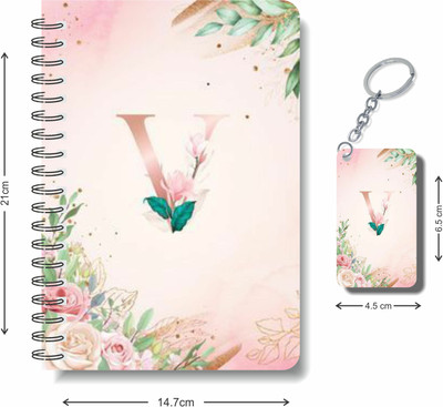 craft maniacs A5 NOTEBOOK + KEYCHAIN COLLECTION A5 Note Pad RULED 160 Pages(Multicolor)
