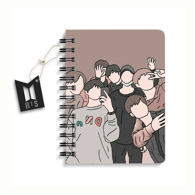 DI-KRAFT BTS Boys & Girls Printed Diary for Home and office use A5 Diary Unruled 160 Pages(Multicolor 22)