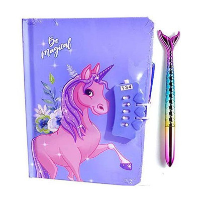 HornFlow Unicorn A5 Diary Unruled 140 Pages(Purple)
