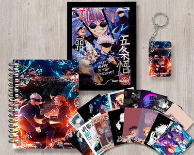 craft maniacs JUJUTSU KAISEN GIFTING SET A5 Notebook RULED 120 Pages(White)