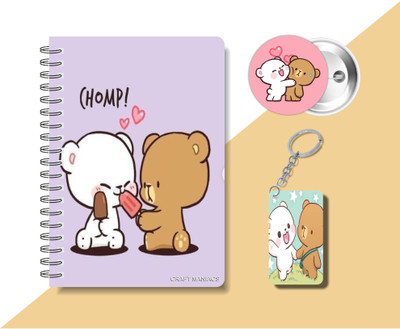 craft maniacs MILK & MOCHA COLLECTIONN A5 Diary RULED 160 Pages(Multicolor)