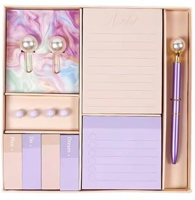 Abhinandan Decors Stationary & pen set Regular Diary YES 200 Pages(Purple, Pack of 5)