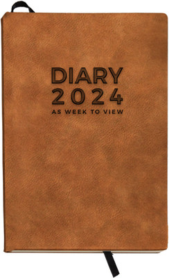 DI-KRAFT 2024 New Year Diary A5 Diary Ruled 365 Pages(Brown)