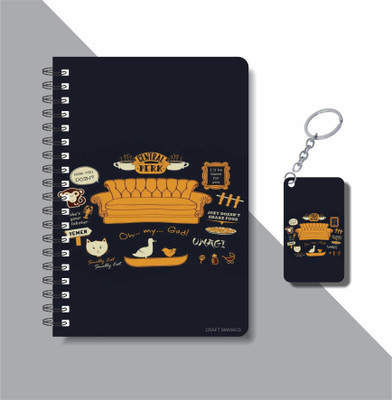 craft maniacs FRIENDS COLLECTION A5 Notebook RULED 160 Pages(Black)