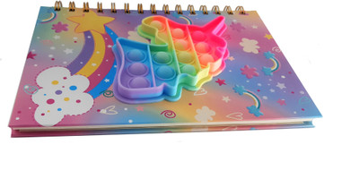 Paper Bear Unicorn A4 Diary ruled 160 Pages(Multicolor, Pack of 2)