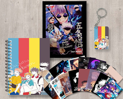 craft maniacs JUJUTSU KAISEN GIFTING SET A5 Notebook RULED 120 Pages(White)