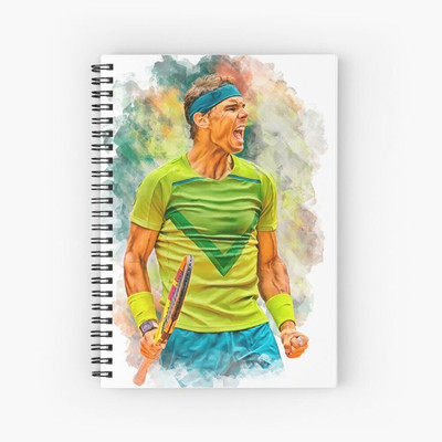 craft maniacs 2024 RAFAEL NADAL NOTEBOOK A5 Notebook RULED 160 Pages(Multicolor)