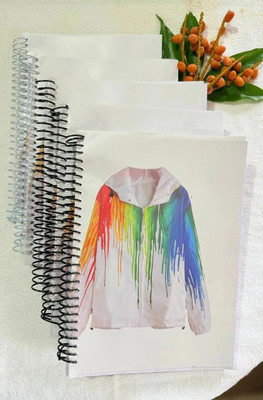 Gospiral Spiral notebook A4 Notebook Ruled 200 Pages(White, Pack of 5)