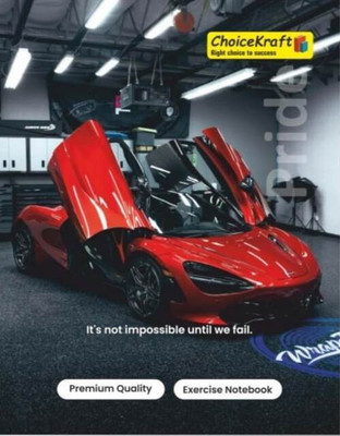 choicekraft Premium Excercise A5 Notebook Car Design Cover Single Line 176 Pages(Car, Pack of 6)