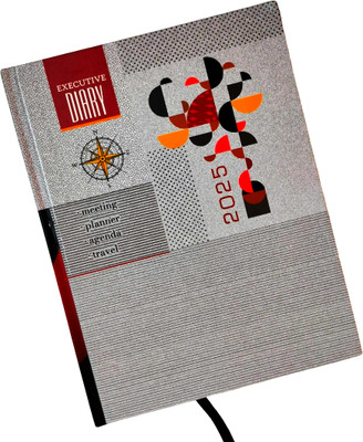 Excel Executive Hard Bound Diary with Sunday Half Pages Regular Diary 2025 (Cover Coler may be Different) Ruled 340 Pages(Multicolor)