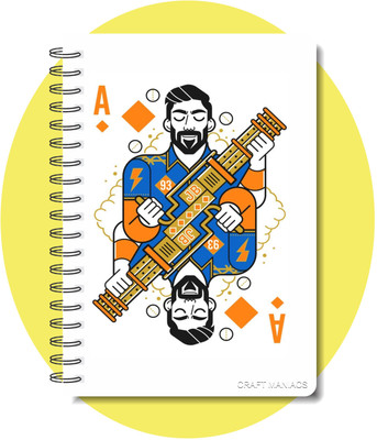 craft maniacs CRICKET 2024 NOTEBOOK COLLECTION A5 Diary RULED 160 Pages(White)