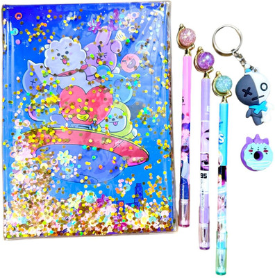 Conjoin Gift set for BTS Army girls A5 Notebook Ruled 80 Pages(Multicolor)