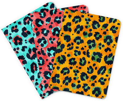Raptech notebook Unique Stationery items, Easy to Carry, Plain Cute (Leopard Texture) A5 Diary UnRuled 180 Pages(Multicolor, Pack of 3)