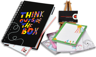 Flipkart SmartBuy Think Outside The Box Daily Undated Goal Planner To Do List A5 Planner Unruled 150 Pages(Black)