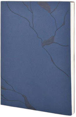Pia Creations Veined Marbled Crackle Pattern Cover. A5 Journal Single Line Rulled 192 Pages(Blue)