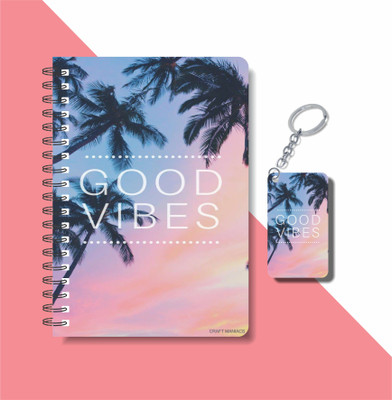 craft maniacs POSTERS 2023 DIARY & KEYCHAIN A5 Diary RULED 120 Pages(Multicolor)