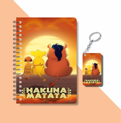 craft maniacs LION KING 2023 NOTEBOOK COLLECTION A5 Notebook RULED 160 Pages(Yellow)