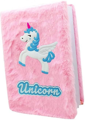 SCB Unicorn A6 Diary Ruled 144 Pages(Black Pink - Multicolour)
