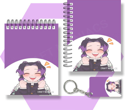 craft maniacs DEMON SLAYER A6 NOTEBOOKS A6 Notebook UNRULED 100 Pages(White)