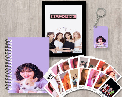 craft maniacs BLACKPINK GIFTING COMBO A5 Notebook RULED 120 Pages(LACK, Pack of 4)
