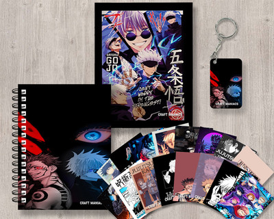 craft maniacs JUJUTSU KAISEN GIFTING SET A5 Diary RULED 120 Pages(Red)