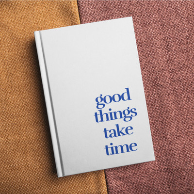JOTANDGROW Good Things Take Time: Daily Planner & Meeting Diary with Proven Frameworks A5 Journal rule 192 Pages(goodinwhite)