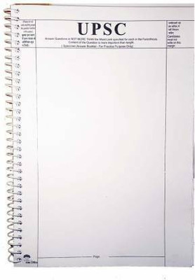scruton upsc A4 Notebook Spiral Mains Answer Writing exam practice Booklet 70gsm quality(multicolor,) 300 Pages(White)