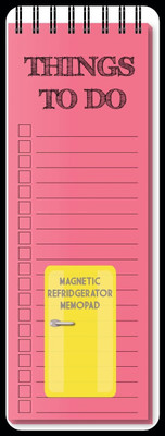 Nourish Things To Do Magnetic Refrigerator_DRY Regular Memo Pad Ruled 50 Pages(Peach)