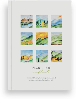 Aaruthra Plan Do Reflect B5 Planner Dot Grid / Bulletin 158 Pages(Landscape Shots)
