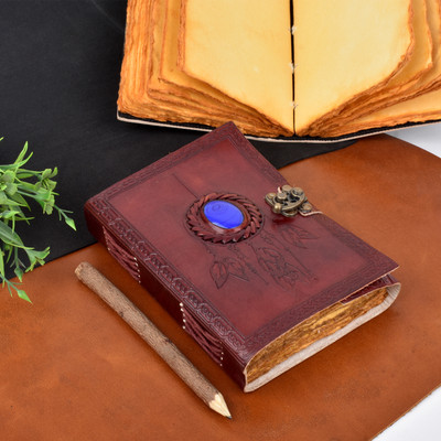 TASH Handicrafts Handicraft Third Eye Stone Embossed Organizer Daily A5 Diary 200 200 Pages(Multicolor)