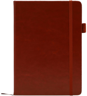 Family store Leatherette Diary A5 Notebook Ruled 200 Pages(Tan)
