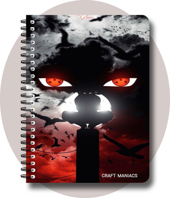 craft maniacs ITACHI UCHIHA DIARY A5 Notebook RULED 120 Pages(Multicolor)
