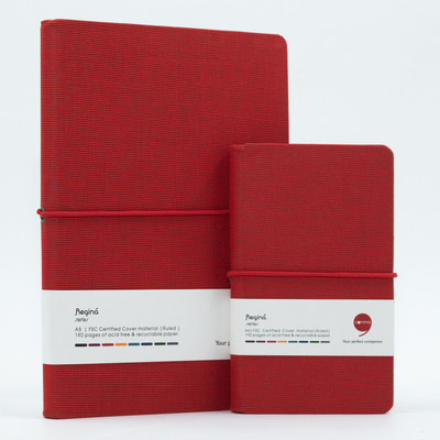 comma Regina Combo A5 Notebook Ruled 192 Pages(Red)