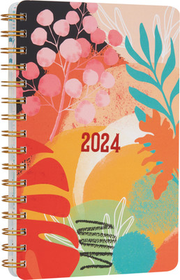 Doodle Happiness Wiro Bound A5 Planner/Organizer Ruled 216 Pages(Tropical Fern)