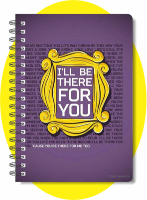 craft maniacs FRIENDS BEST COLLECTION A5 Notebook RULED 160 Pages(Pink)