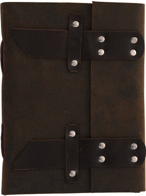 Rjkart Handmade A6 Diary Unruled 200 Pages(Brown 4)