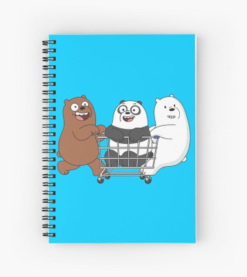 craft maniacs BARE BEARS 2023 COLLECTION A5 Notebook RULED 160 Pages(Multicolor)