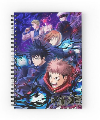 craft maniacs JUJUTSU KAISEN NOTEBOOKS A5 Notebook RULED 160 Pages(Multicolor)