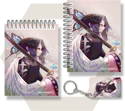 craft maniacs DEMON SLAYER A6 NOTEBOOKS A6 Notebook UNRULED 100 Pages(White)