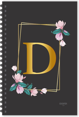 ESCAPER D letter diary (Ruled - A5), D initial Diary, D alphabet diary A5 Diary Ruled 160 Pages(MulticolorD)