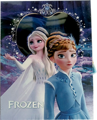 Furnish Marts Sky Frozen Big Size Diary with Lock Case for Kids Gifts Options for Birthday Regular Diary Yes 60 Pages(Blue)