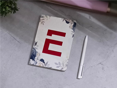 CRAFTOPIX Initial (E) Alphabet Lasercut Diary Soft Bound Notebook B6 Diary Ruled 192 Pages(Multicolor)