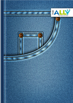 The Ally Designer A5 Diary Ruled 200 Pages(Blue)