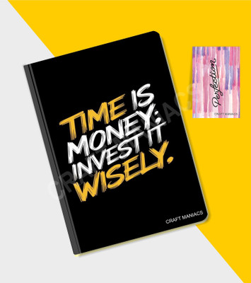 craft maniacs GLUEBIND DIARY A5 Diary RULED 100 Pages(Multicolor)