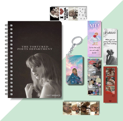 craft maniacs 2023 TAYLOR DIARY + TWO FREEBIE COLLECTION A5 Notebook RULED 160 Pages(Multicolor, Pack of 3)