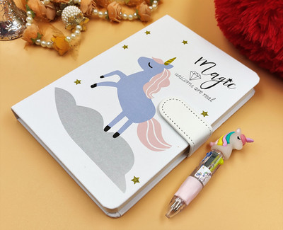 Paper Bear Unicorn A5 Diary Designer 80 Pages(White, Pack of 2)